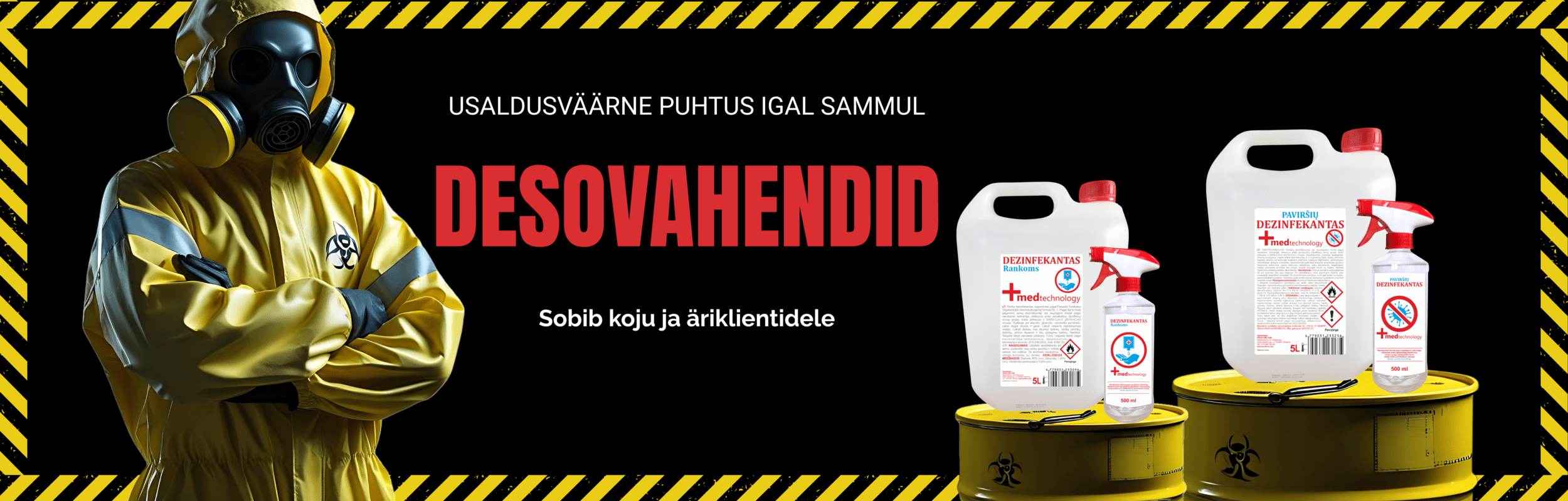 Desinfitseerimisvahendid koju ja äriklientidele