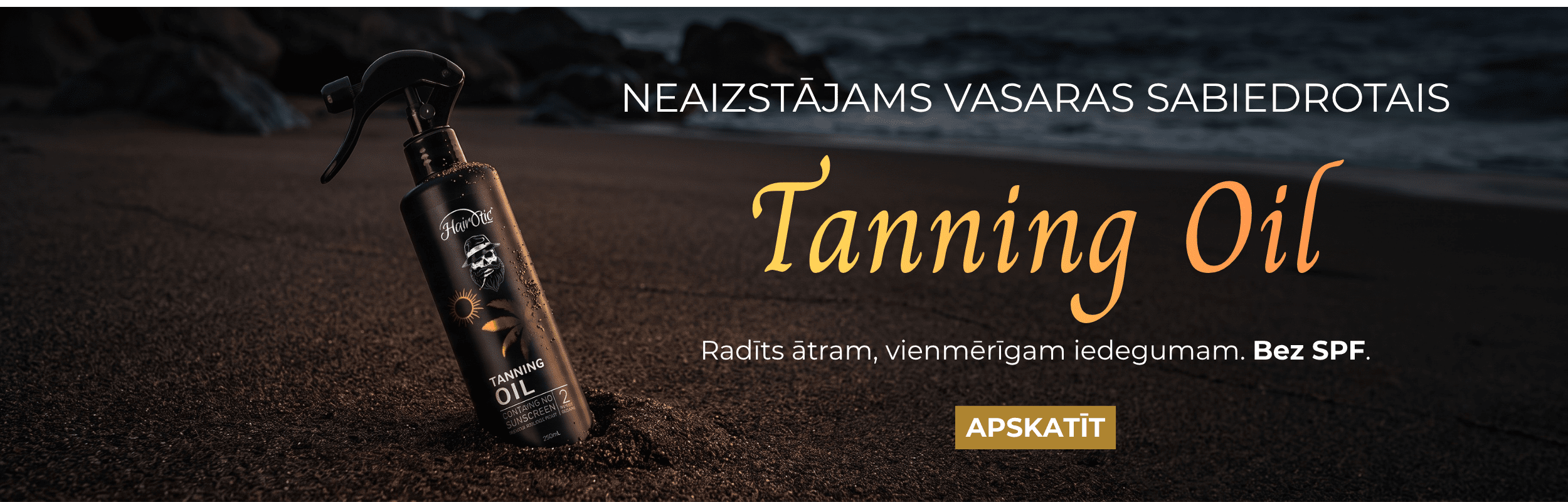 Hairotic Tanning Oil iedeguma eļļa 250 ml