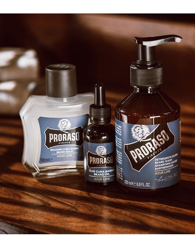 Proraso Azur Lime Vintage Beard Care Kit Vintažinis Barzdos Priežiūros Rinkinys, 1 vnt