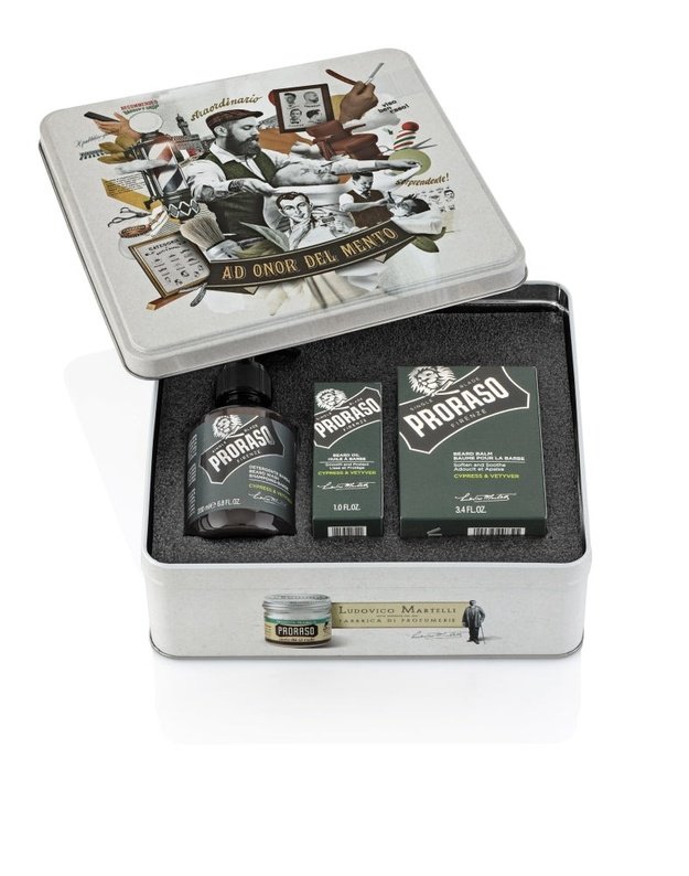Proraso Cypress & Vetyver Vintage Beard Care Kit Vintažinis Barzdos Rinkinys, 1 vnt