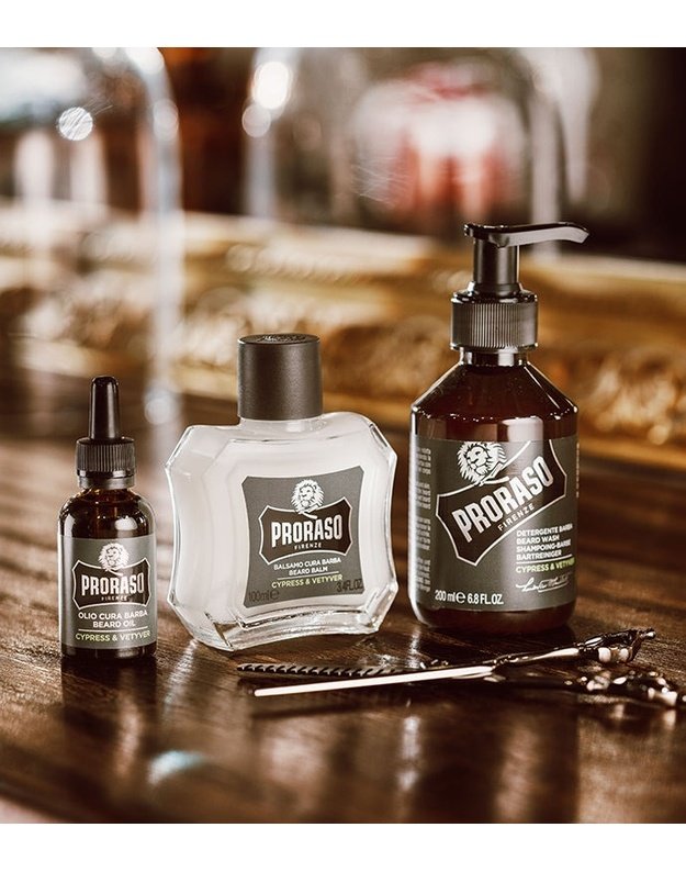 Proraso Cypress & Vetyver Vintage Beard Care Kit Vintažinis Barzdos Rinkinys, 1 vnt