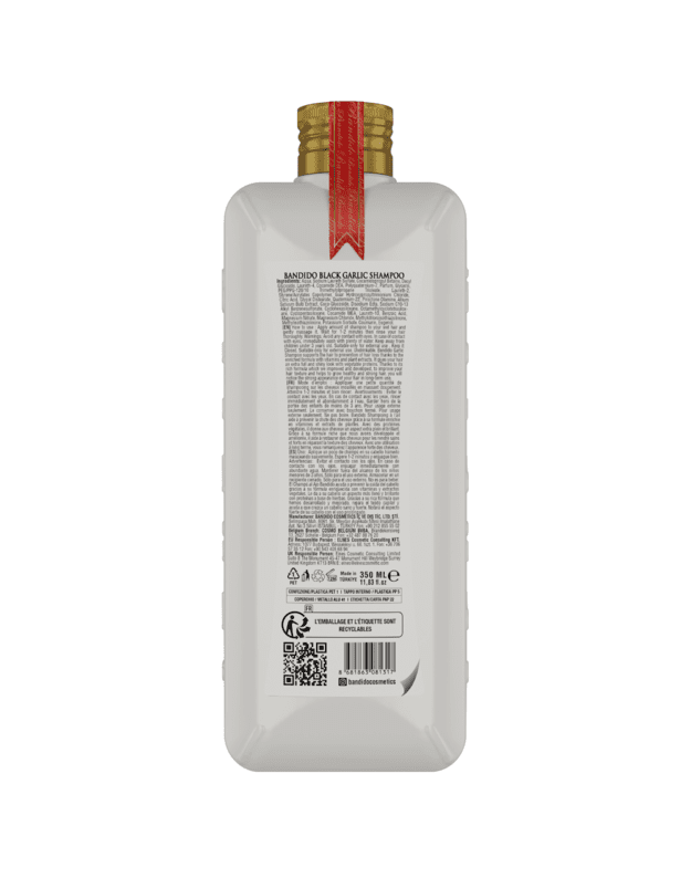 Bandido Hair Shampoo BLACK GARLIC Stiprinantis plaukų šampūnas, 350 ml
