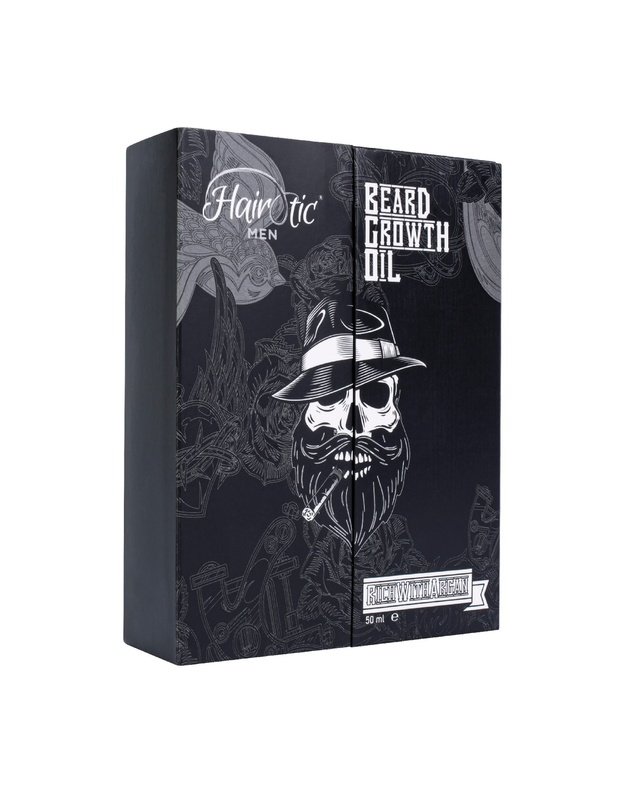 Hairotic Beard Oil Barzdos aliejus magnetinėje dėžutėje, 50ml