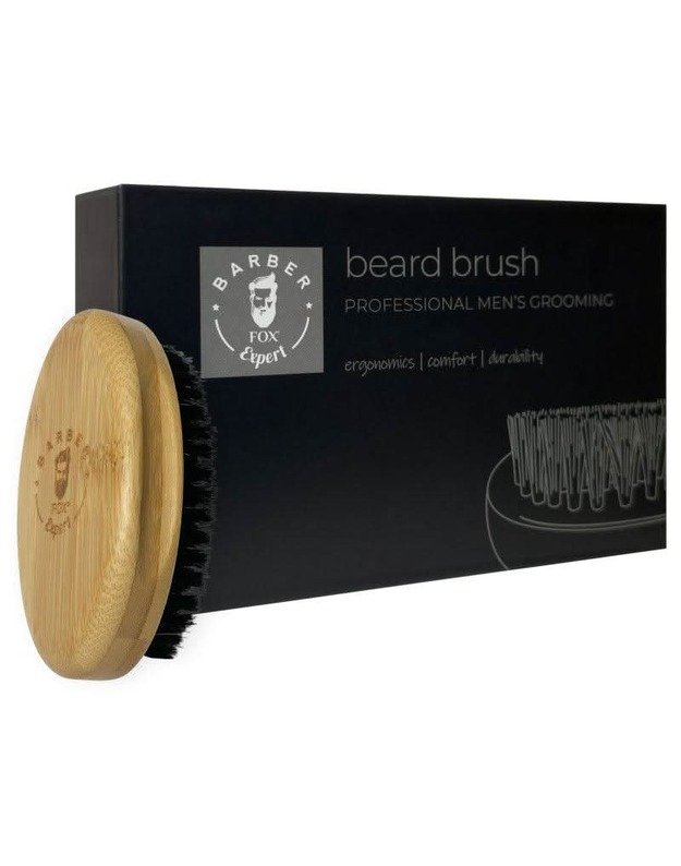 FOX Beard Brush Barzdos šepetys iš natūralių šerno šerių, 1 vnt.