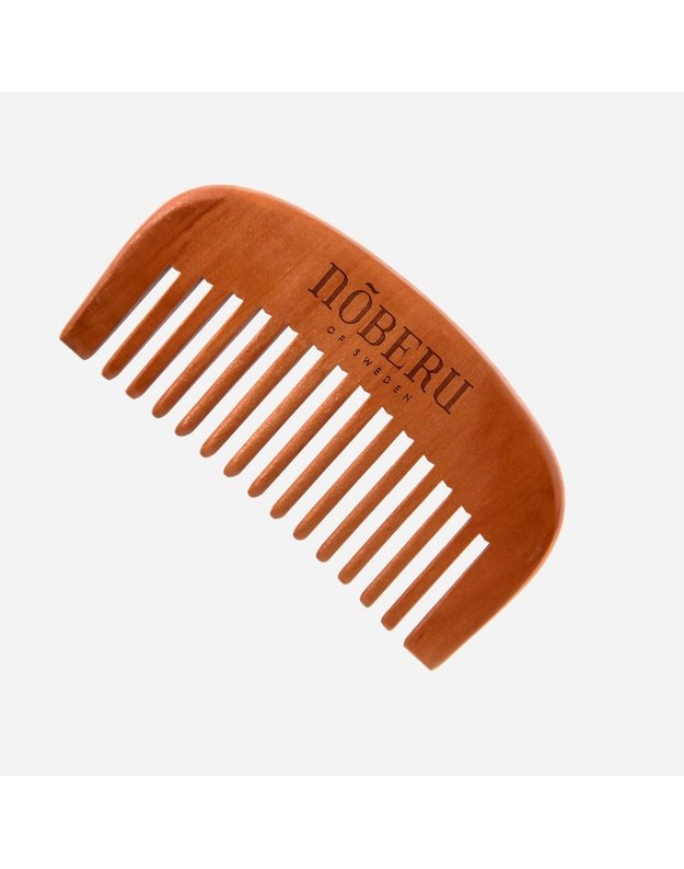 Noberu Premium Pear Wood Beard Comb Barzdos Šukos