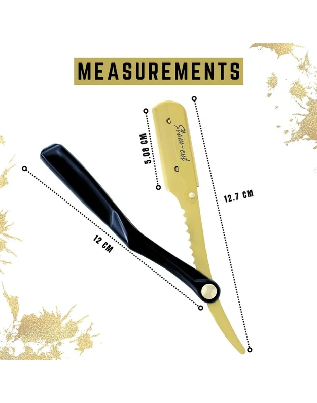 Stain-Cut Plastic Black & Gold Razor Vienašmenis skustuvas, 1vnt.
