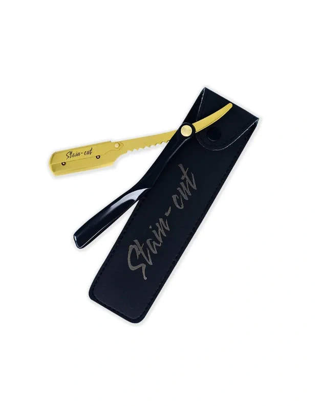 Stain-Cut Plastic Black & Gold Razor Vienašmenis skustuvas, 1vnt.