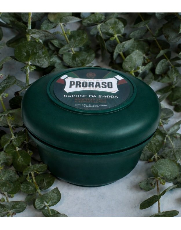 Proraso GREEN LINE Shaving Soap In a Jar Gaivinantis skutimosi muilas, 150ml