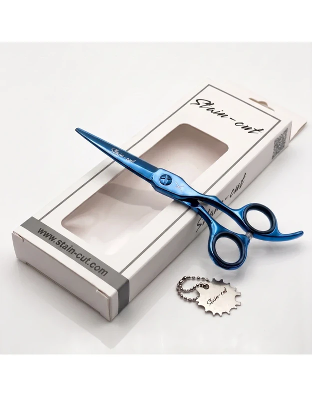 Stain-Cut Blue Titanium Sword Blade Scissors Profesionalios plaukų kirpimo žirklės, 6.0"