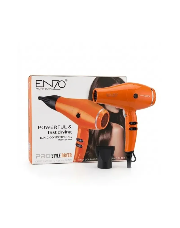ENZO Professional EN-8889-O Plaukų džiovintuvas su jonizacija, Oranžinis, 1845 W