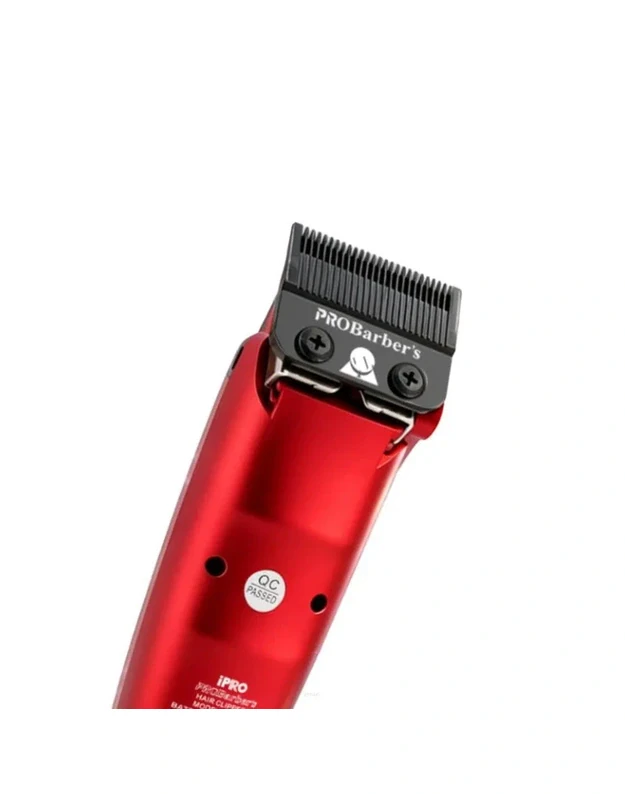 iPRO Professional Hair Clipper Profesionali belaidė plaukų kirpimo mašinėlė S1095-A, Raudona
