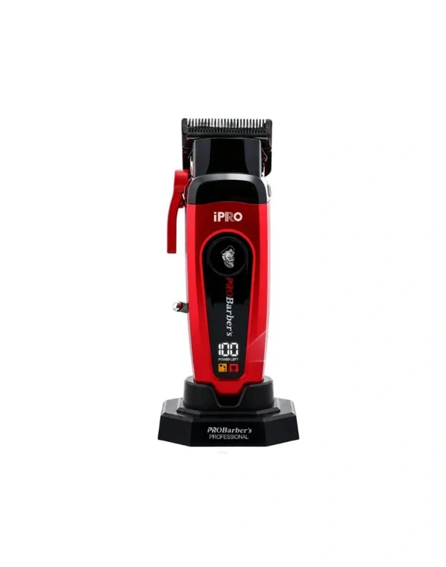 iPRO Professional Hair Clipper Profesionali belaidė plaukų kirpimo mašinėlė S1095-A, Raudona