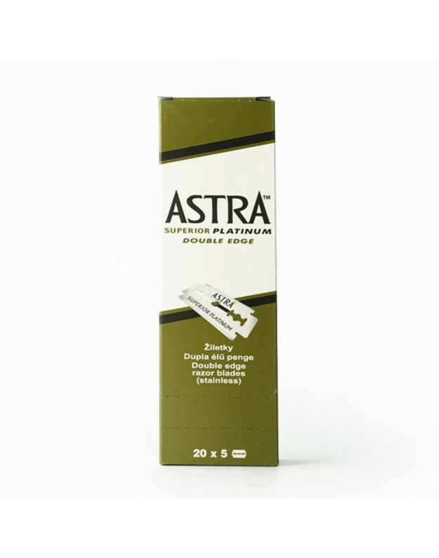 ASTRA Superior Platinum Double Edge Dviašmeniai skutimosi peiliukai, 20x5 vnt.