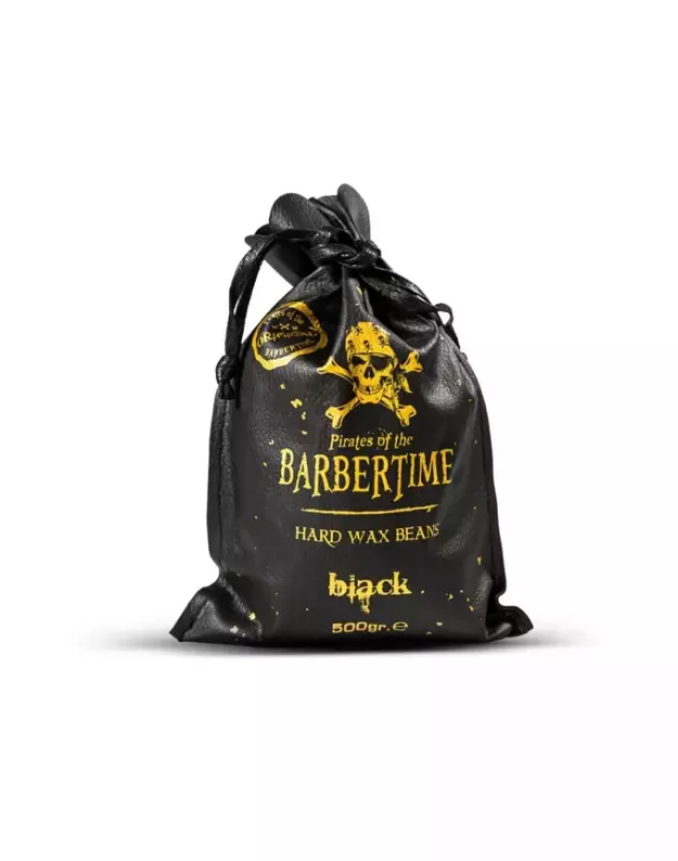 Barbertime Hard Wax Beans BLACK Depiliacinis kietasis vaškas granulėmis, 500 ml