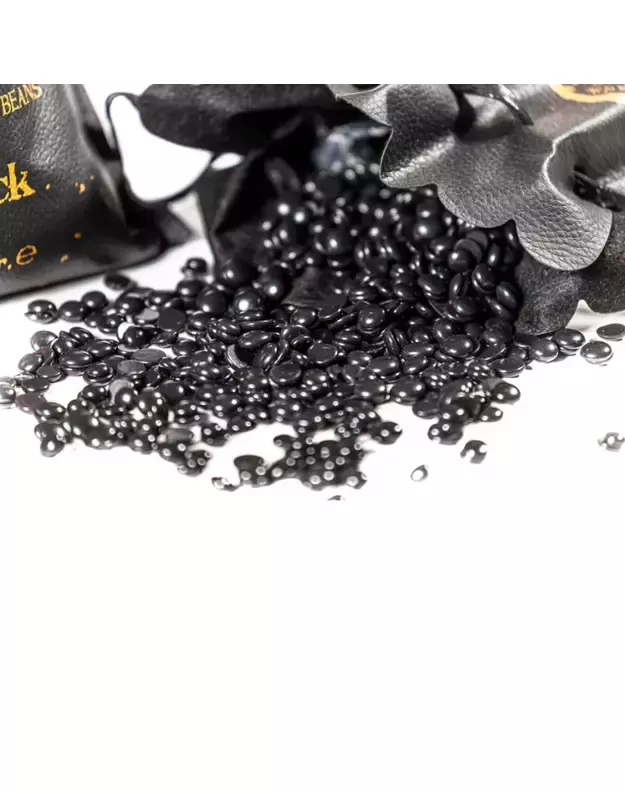 Barbertime Hard Wax Beans BLACK Depiliacinis kietasis vaškas granulėmis, 500 ml 1