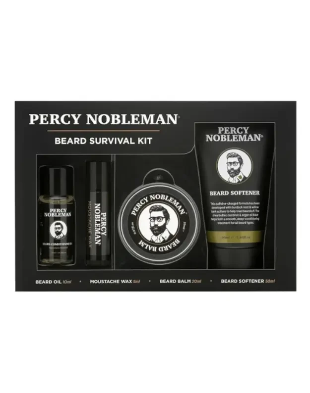 Percy Nobleman Beard Survival Kit bārdas kopšanas komplekts, 1 gab.