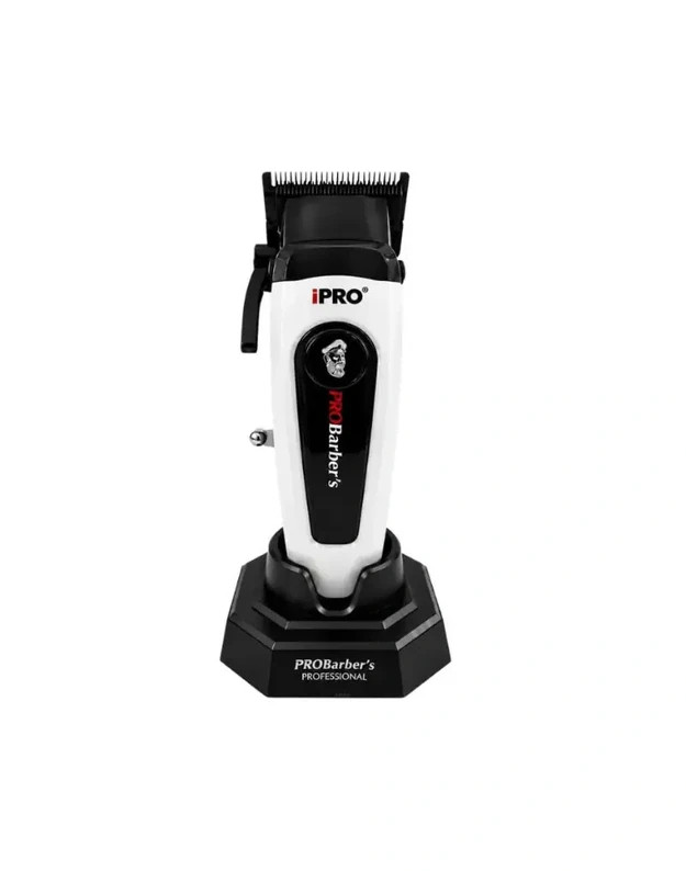 iPRO Professional Hair Clipper Profesionali belaidė plaukų kirpimo mašinėlė S1095, Balta