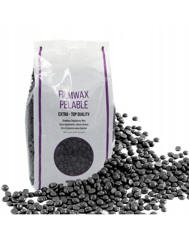 FILMWAX Pelable Depiliacinis vaškas granulėmis, Black, 1000 g