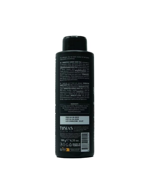 Barbertime Barber Shave Talc Powder Talko pudra, 180 g