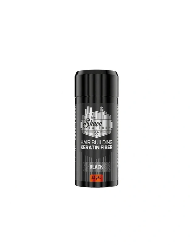The Shave Factory Hair Building Keratin Fiber Plaukų tankinimo pudra, BLACK, 22 g