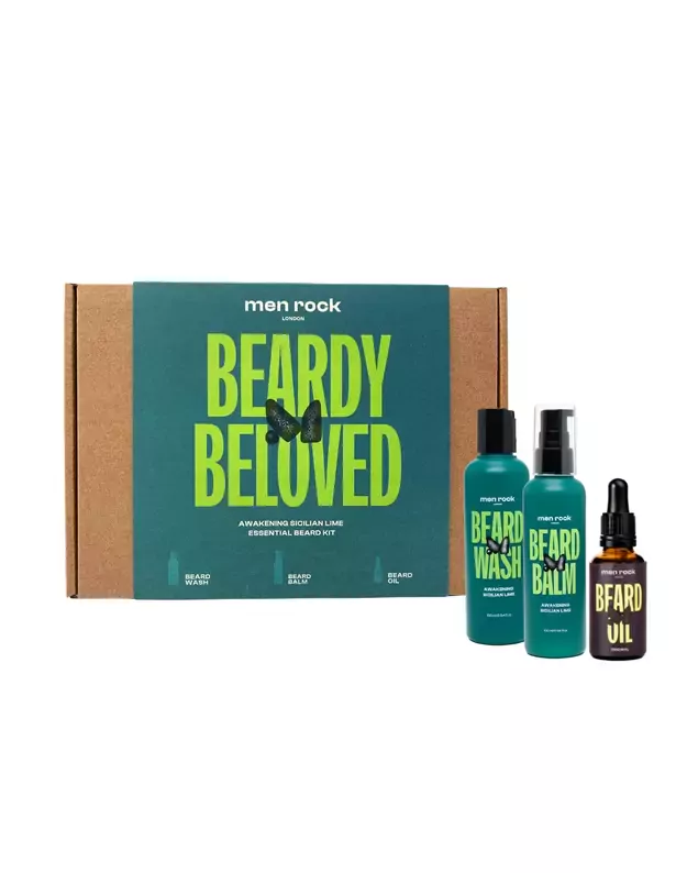 Men Rock Beardy Beloved Awakening Sicilian Lime Beard Kit Barzdos priežiūros rinkinys, 1vnt.