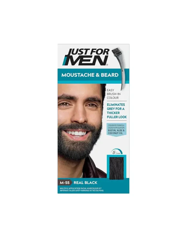 Just For Men ūsų ir barzdos dažai Real Black M-55, 28 g