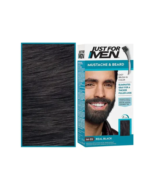 Just For Men ūsų ir barzdos dažai Real Black M-55, 28 g