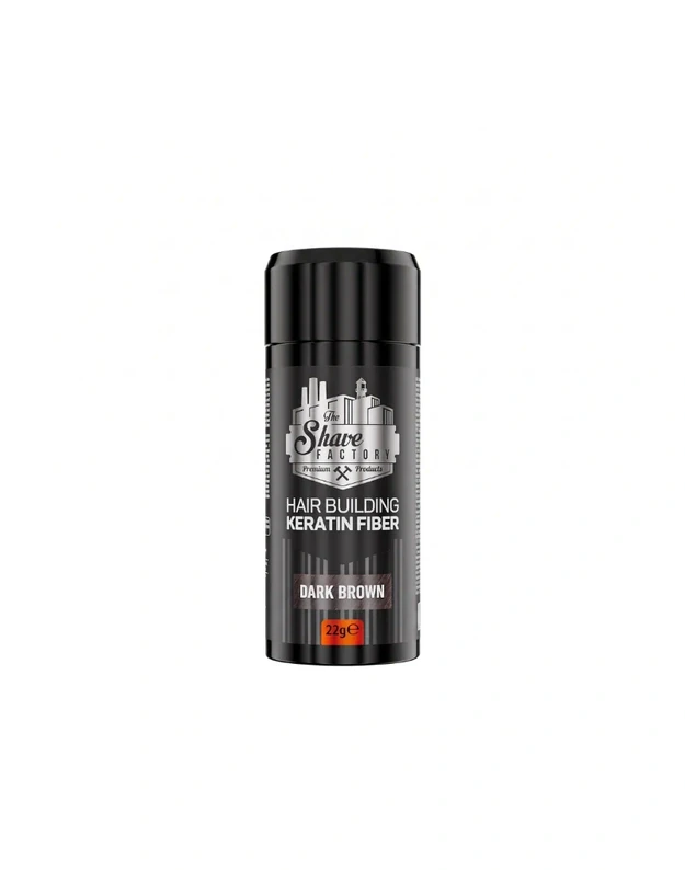 The Shave Factory Hair Building Keratin Fiber Plaukų tankinimo pudra, DARK BROWN, 22 g