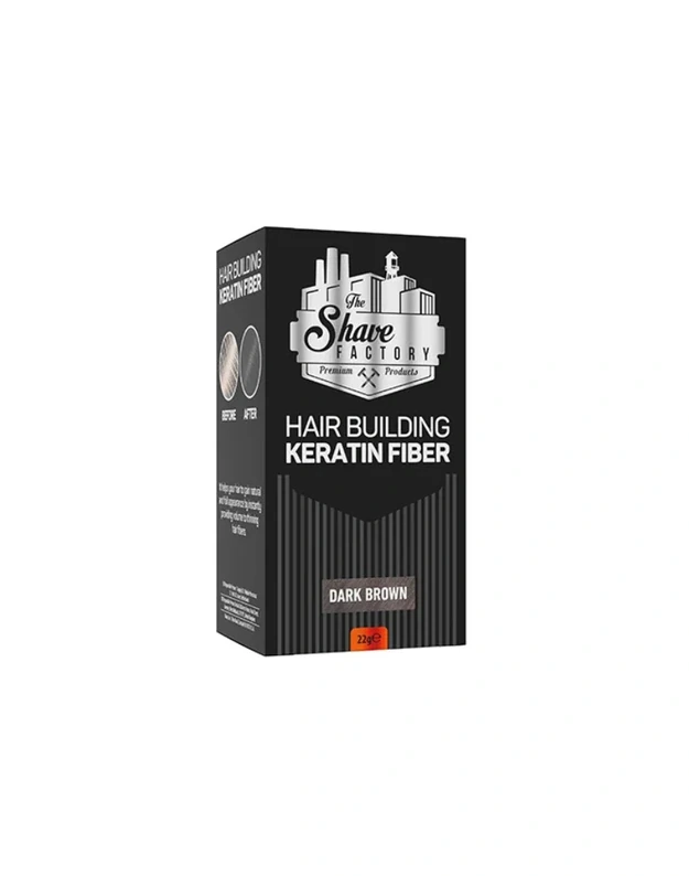 The Shave Factory Hair Building Keratin Fiber Plaukų tankinimo pudra, DARK BROWN, 22 g