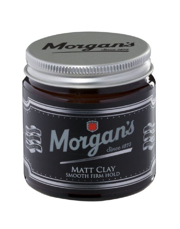 Morgans Pomade Matt Clay Stiprios Fiksacijos Matinis Plaukų Formavimo Molis, 120 ml