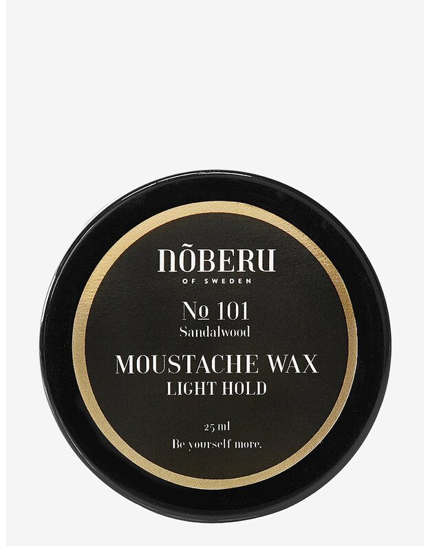 Noberu No 101 Moustache Wax Light Hold Lengvos Fiksacijos Ūsų Vaškas, 25 ml