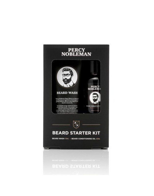 Percy Nobleman Beard Starter Kit Barzdos priežiūros rinkinys, 1 vnt.