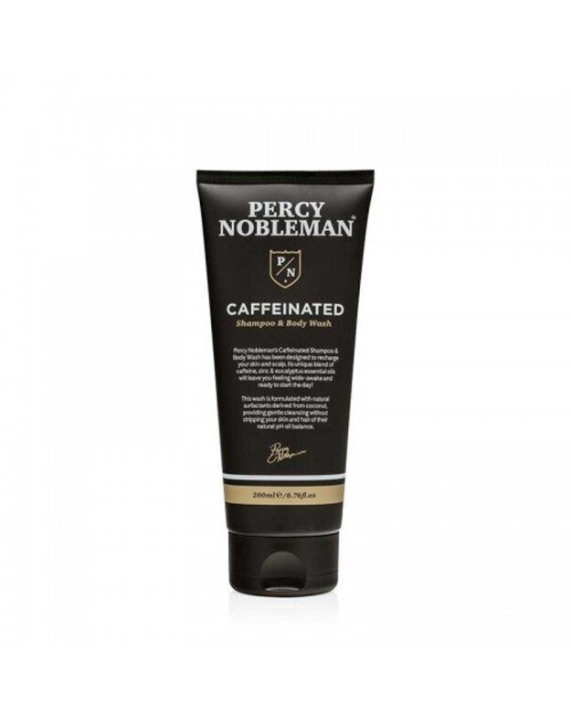 Percy Nobleman Coffeinated Shampoo and Body Wash Šampūnas Ir Kūno Prausiklis Su Kofeinu, 200 ml