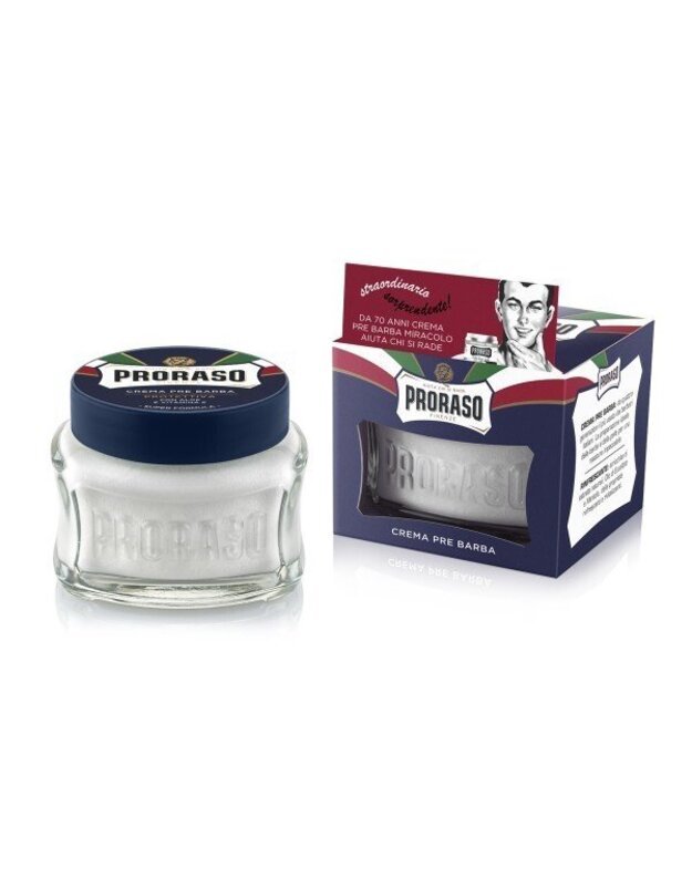 Proraso Blue Line Pre-Shave Cream Drėkinantis kremas prieš skutimąsi, 100 ml