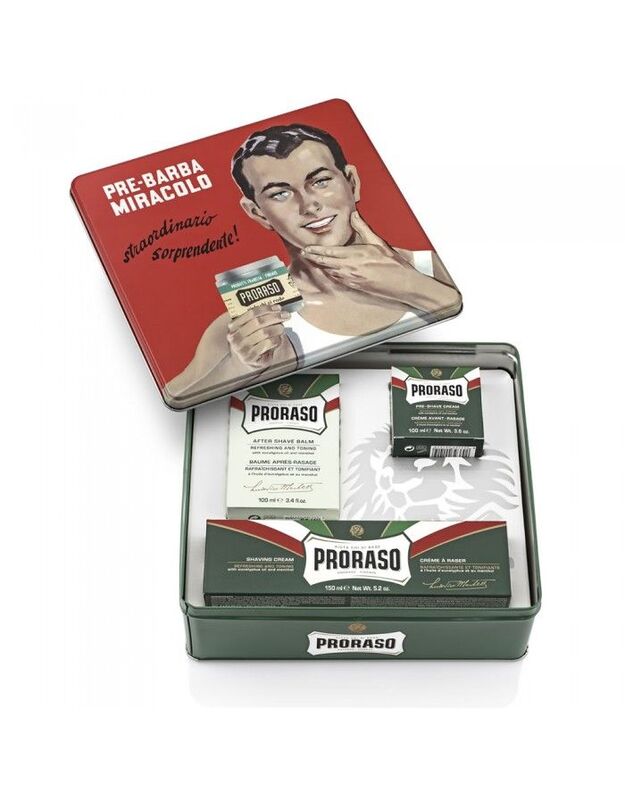 Proraso Gino Vintage Shaving Kit Vintažinis Skutimosi Rinkinys 