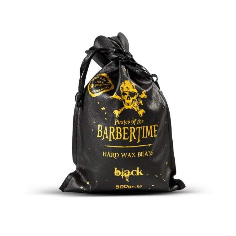 Barbertime Hard Wax Beans BLACK Depiliacinis kietasis vaškas granulėmis, 500 ml