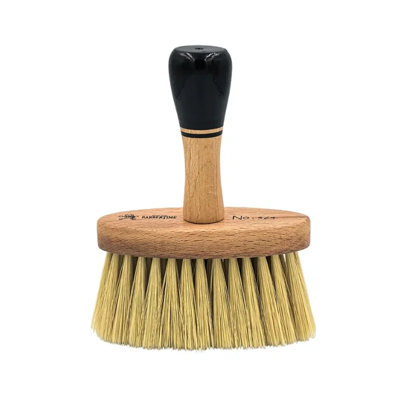 Barbertime kaklo valymo šepetys su medine rankena, 1 vnt.